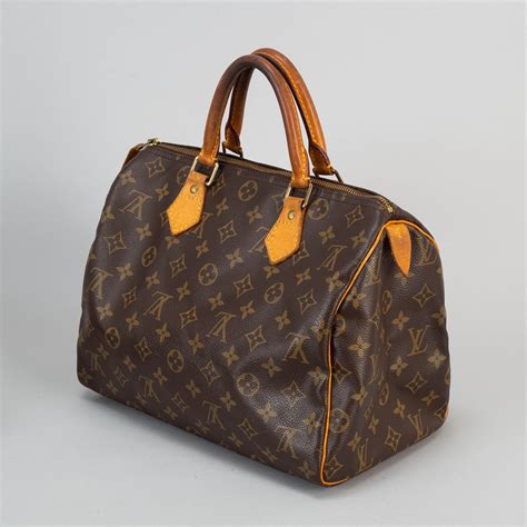 Leather Louis Vuitton Bag Base speedy 30 